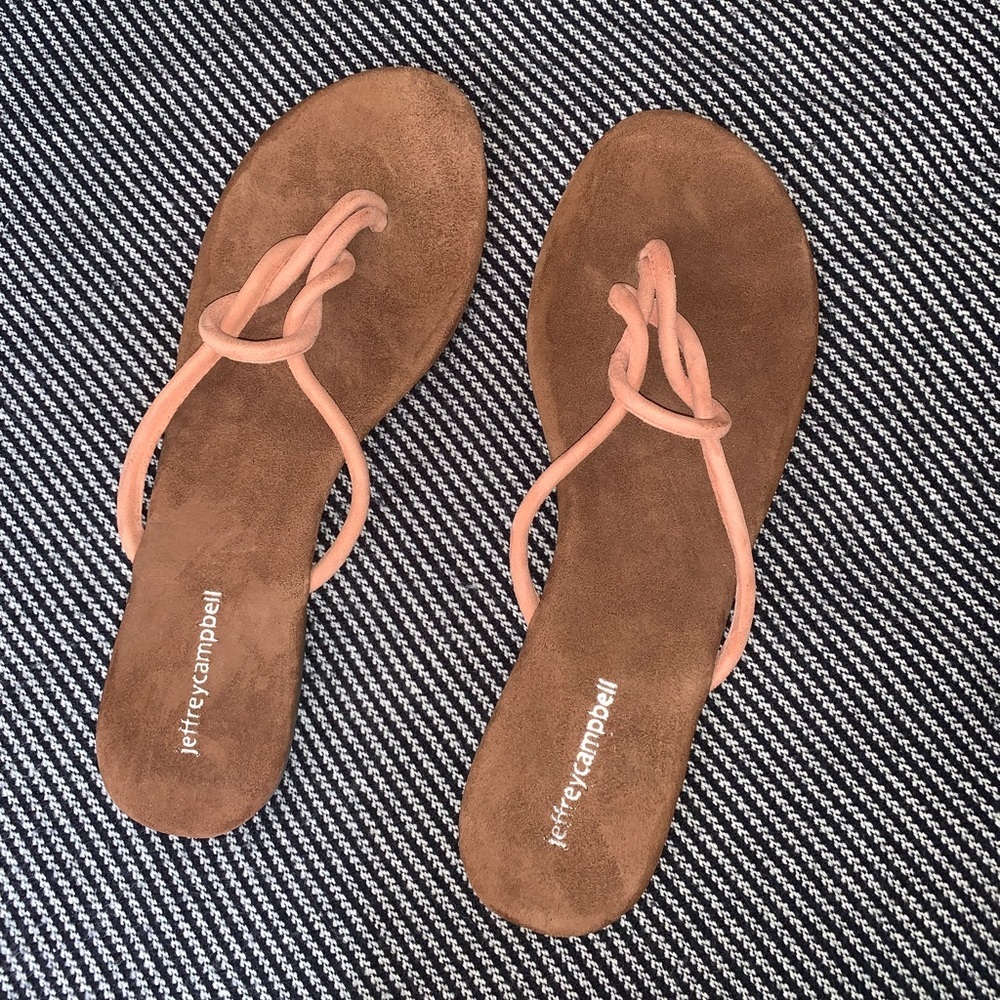 Jeffrey Campbell Suede Leather Knot Slippers